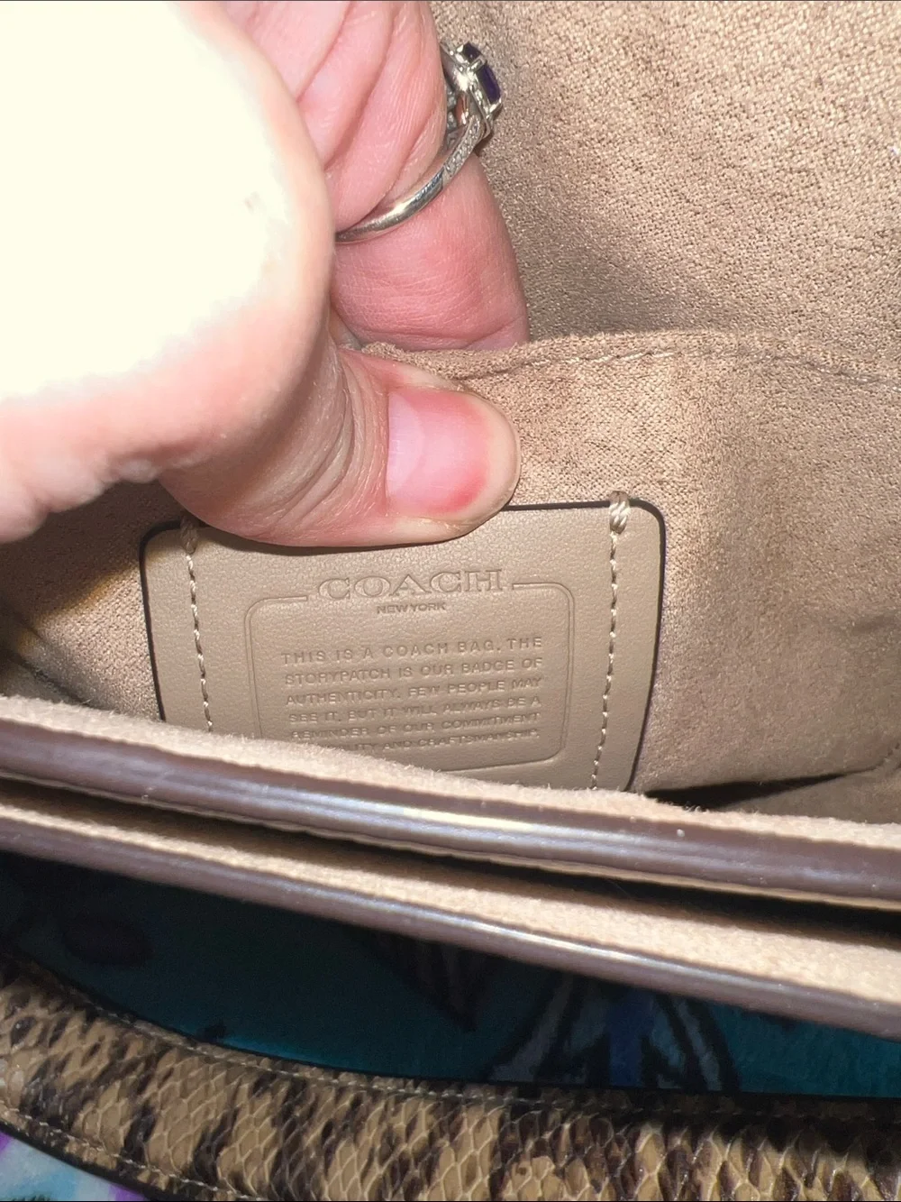 Coach Two-Tone Saddle Crossbody with Buckle
